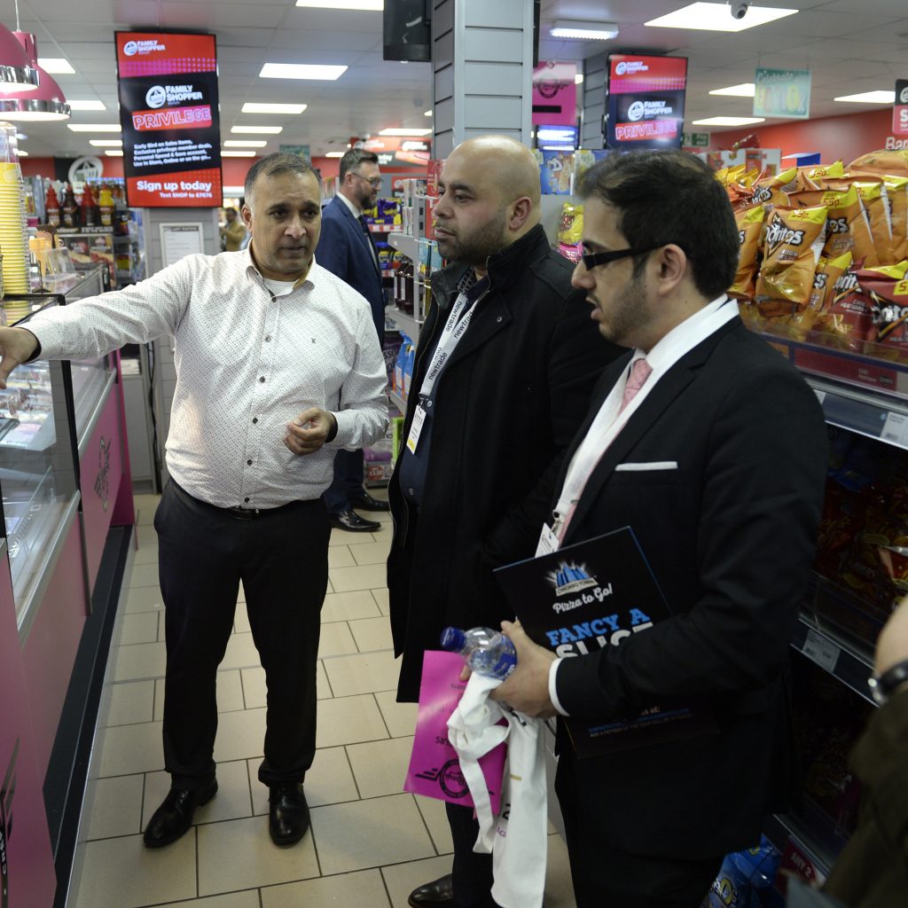 Mo Razzaq's in his Family Shopper in Blantyre doing a tour of the shop for the New Trade's Independent Achievers Academy (IAA) Retail Study Day in Blantyre, Scotland.